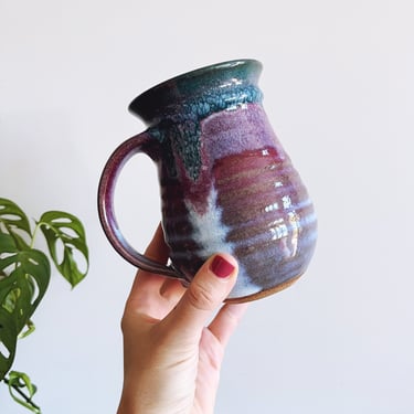 Vintage Oversized Handmade Ceramic Mug 