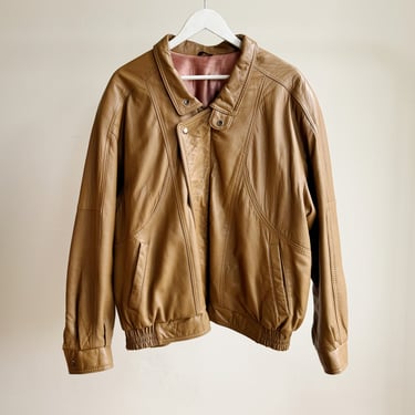 Maple Relaxed Leather Bomber