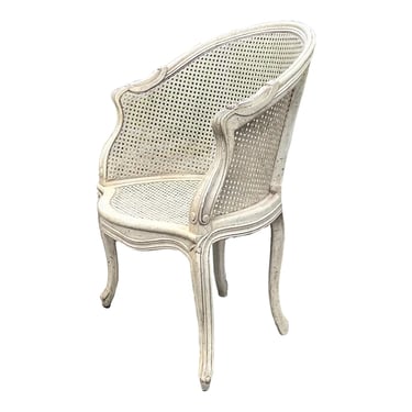 Vintage 1960’s Louis XVI Style Caned Accent Chair 