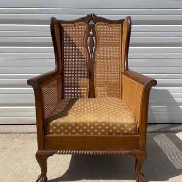 Antique Cane Armchair Country French Lounge Chair Seating Victorian Club Regency Shabby Chic Seating Cottage France Provincial 