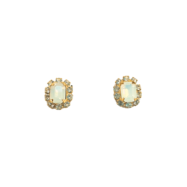 The Pink Reef Petite Stud in White Opal