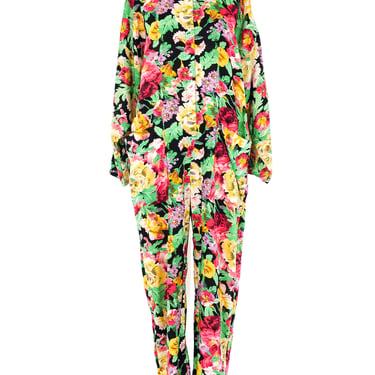 Clovis Ruffin Floral Printed Jumpsuit