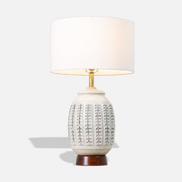 California Modern Glazed Ceramic Table Lamp by Bob Kinzie
