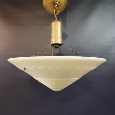 3-chain Light with Milk Glass Shade