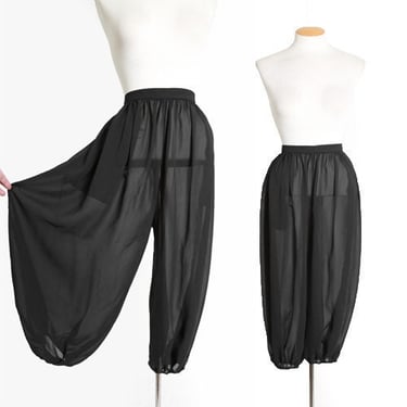 Harem pants | Vintage 60s sheer black harem genie pants 