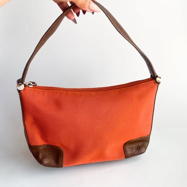 Y2K Orange & Brown Shoulder Bag
