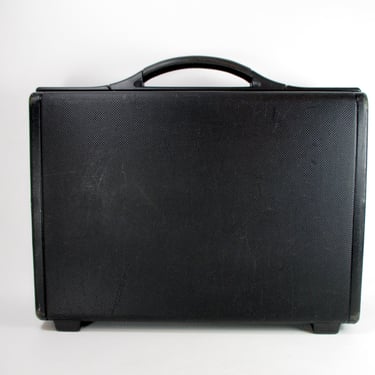 Samsonite Focus Hard Sided Combination Lock Briefcase Lawyers Travel Bag Vintage Attaché Top Handle Laptop Case w File Folders Retro 1989 