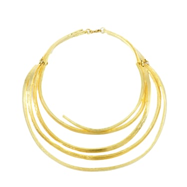 Goldtone Wire Collar Necklace