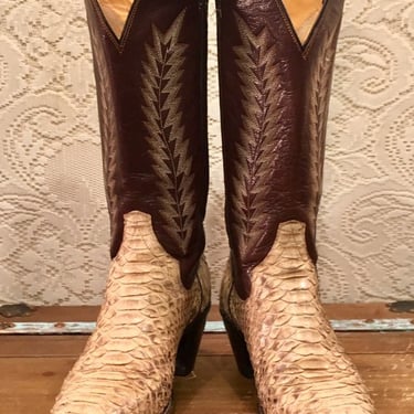 Gorgeous Snakeskin Panhandle Slim Tall Cowgirl Boots size 6B 