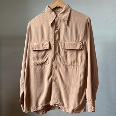 Small, Vintage 1940s 1950s Mauve Stripe 