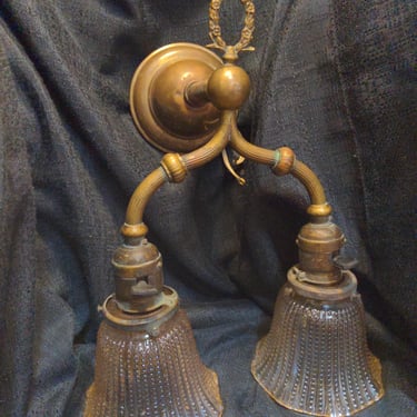 Antique Brass Double Sconce