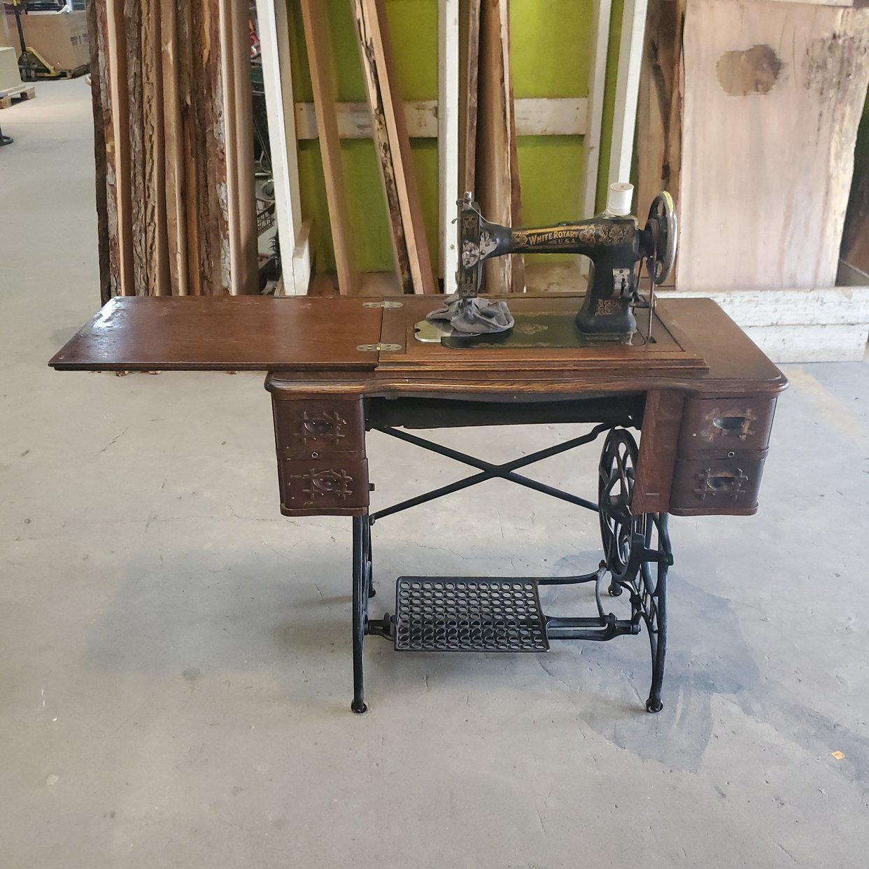 1917 White Rotary Treadle Sewing Machine | Community Forklift ...