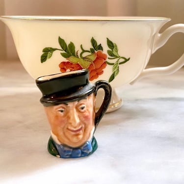 Vintage TINY Royal Doulton Mr. Micawber Character Mug | Charles Dickens 1.5” 