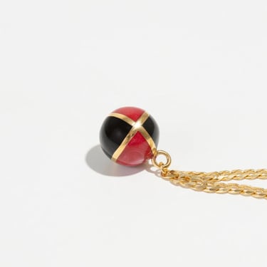 ARO Checkered Sphere Bracelet - Red/Black