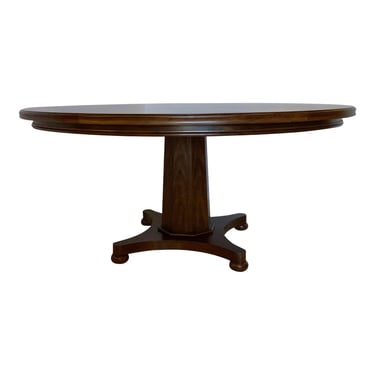 Theodore Alexander Modern Parquetry Wood Round Dining Table