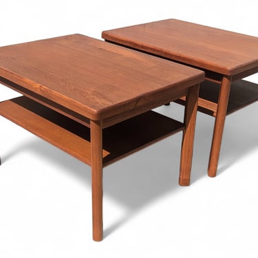 Mid Century Danish Modern Teak Side Tables 