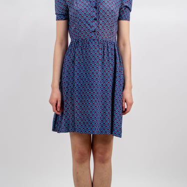 1970s Does 1930s Mini Floral Shirtdress