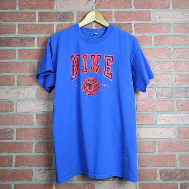 Vintage 90s Nike Collegiate Spellout ORIGINAL Sports Tee  - Extra Large (fits Large) 