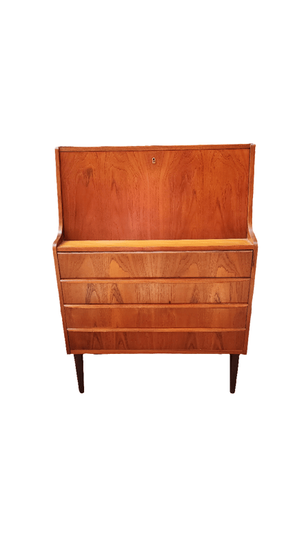 ST1024003 Danish Teak Secretary Writing Desk