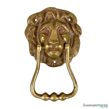 Vintage Large Traditional Victorian Brass Lion's Head Door Knocker