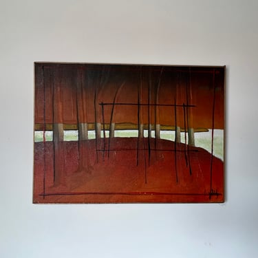 1970's Frederic " Compagnon D'armes" Abstract Painting 