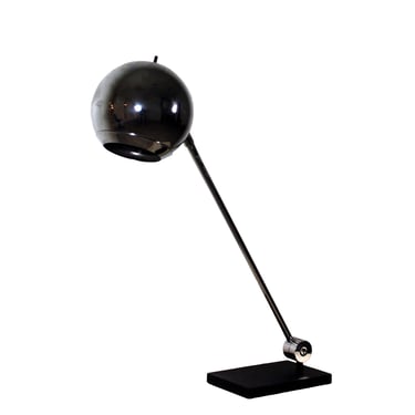 Mid Century Modern Sonneman Chrome Globe Table Lamp 