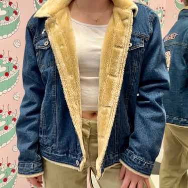 Tinker Bell Disney Denim Fur Jacket