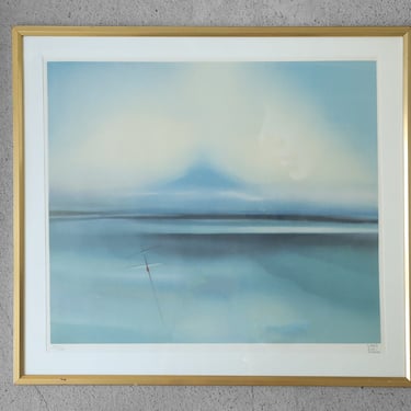 Lars Sjöström, Surreal Picture, Color Lithography, 1970s, Framed 