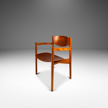 Single Mid-Century Modern General Purpose Chair in Oak & Walnut by Jens Risom for Jens Risom Design, USA, c. 1960's 