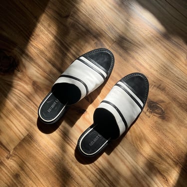 Vintage sandal / helmut lang sandal / minimalist sandal / vintage black and white sandal / vintage sandals / vintage platform sandal 