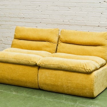 Yellow Gold Low Profile Lounge Chairs