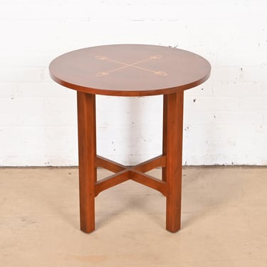 Stickley Harvey Ellis Collection Inlaid Cherry Wood Arts & Crafts Tabouret Side Table
