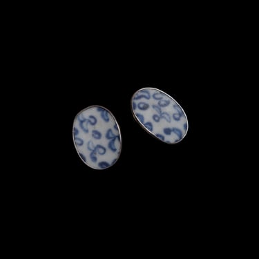 Nº 138 Blue & White Set Pottery Earrings