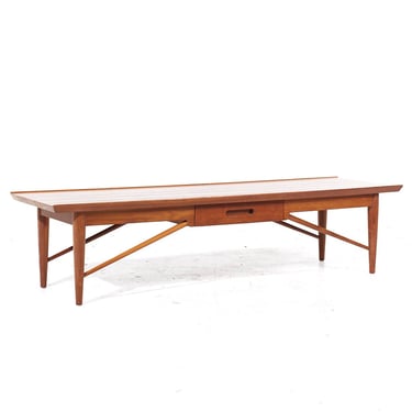 Henredon Heritage Mid Century Walnut Coffee Table - mcm 