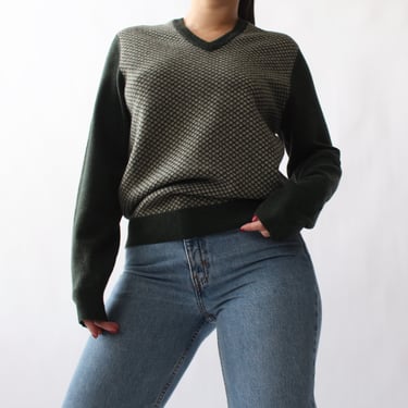 90s Muted Green Lambswool Sweater