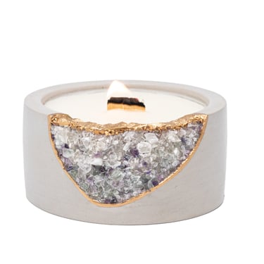 Geode Crystal Soy Candle | Concrete Candle | Christmas Gifts 