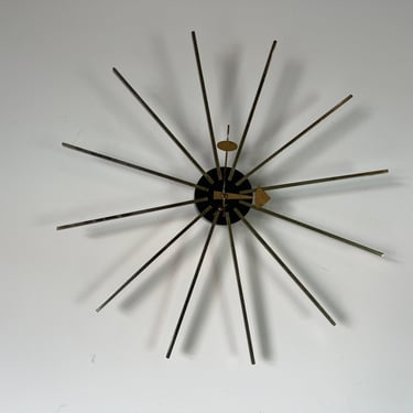 Mid-Century George Nelson & Associates Metal Spoke Wall Clock for Howard Miller 