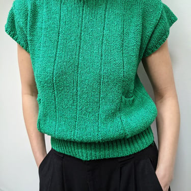 Vintage Kelly Green Silk Knit Tee