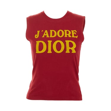 Dior J'Adore Dark Pink Logo Tank