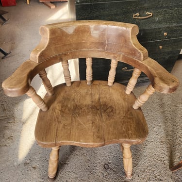 Vintage Wooden Captain's Chair 27.75