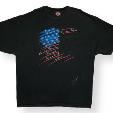 Vintage 2000 Harley Davidson “American Legend” Double Sided Scottsdale Arizona Motorcycle Shop T-Shirt Size XXL 
