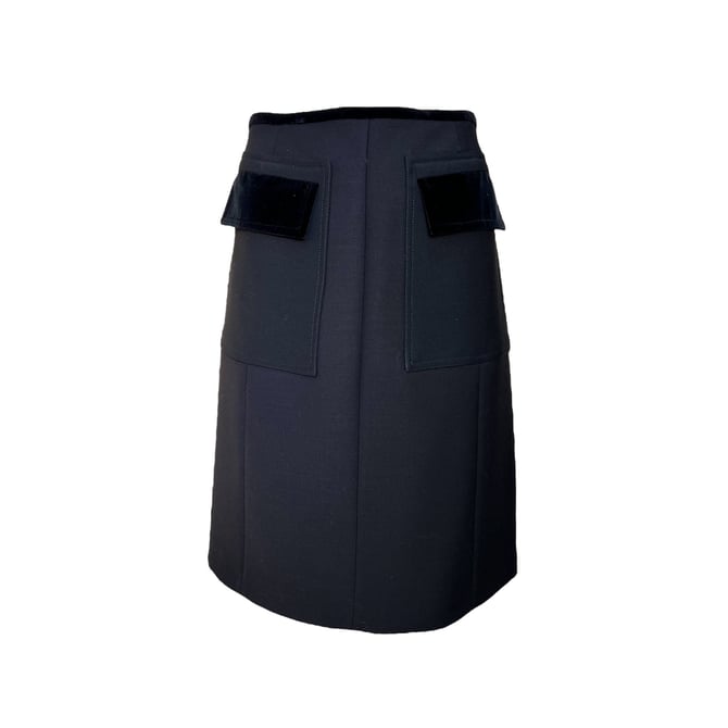 Tom Ford for Gucci Fall 2000 RTW Runway Black Wool Skirt