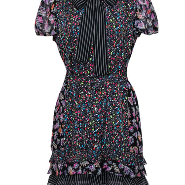 Diane von Furstenberg - Multi-Patterned Shirt Dress w/ Belt Sz 12