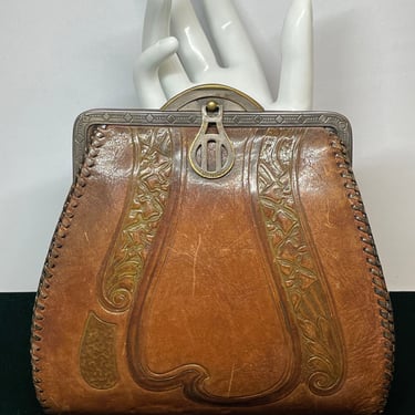 Victorian Tooled Belt Purse