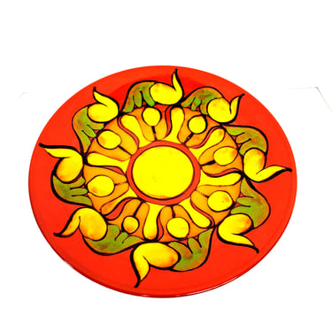 Large Poole Decorative Orange Platter 