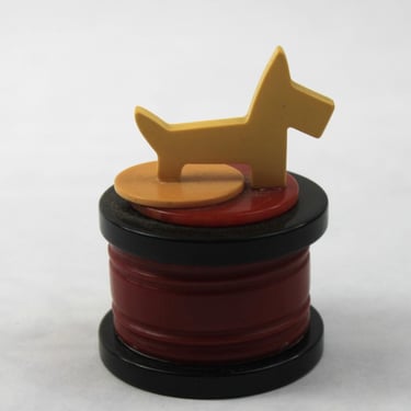 Art Deco Style Bakelite Scotty Dog Trinket Vanity Box 
