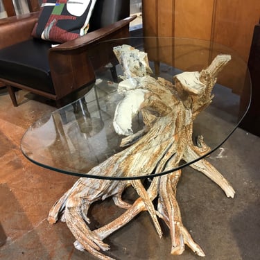 Kidney Shaped Driftwood Coffee Table 