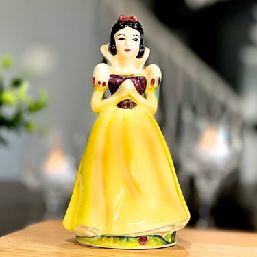 VINTAGE: Wales Japan Porcelain Snow White Figurine with the Original Label - Collector's Edition Porcelain Figurine - SKU 24-C-00040038 