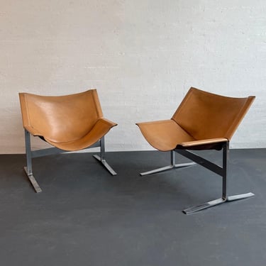 Pair Of Mid-Century Modern Sling Chairs By Clement Meadmore