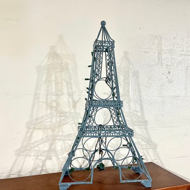 Vintage 1980s French Style Eiffel Tower Wine Rack 